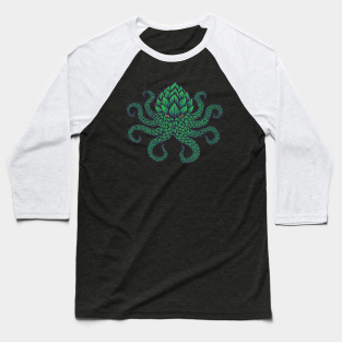 Beer Baseball T-Shirt - Hoptopus by Jason Castillo